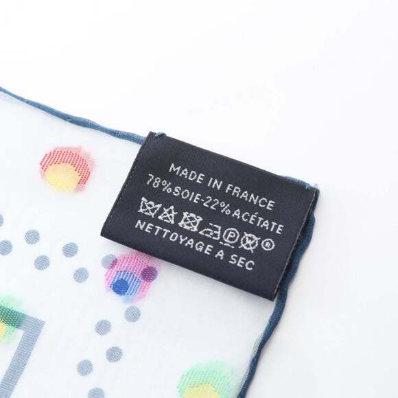 HERMES Authentic Blue Silk Scarf - Picture 3 of 4